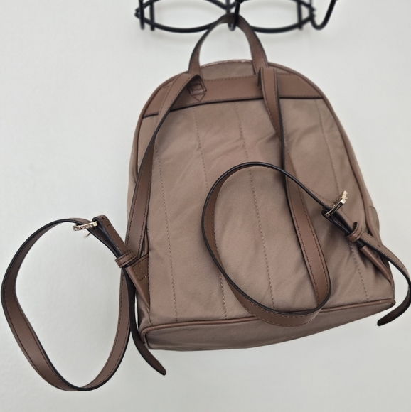 Micheal Kors Nylon Mini Backpack Tan Brown Studded - Picture 7 of 10